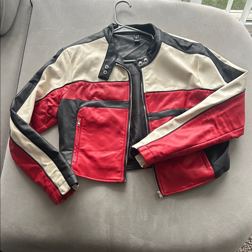 Life In The Fast Lane Crop Moto Jacket